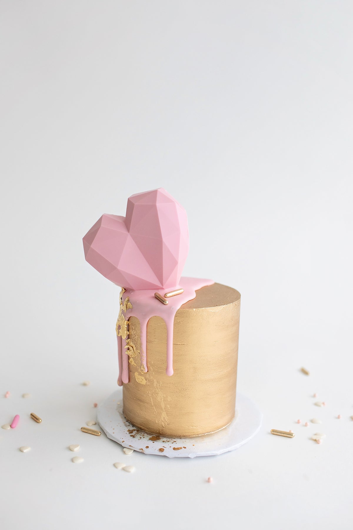 Geo Heart Mini Cake
